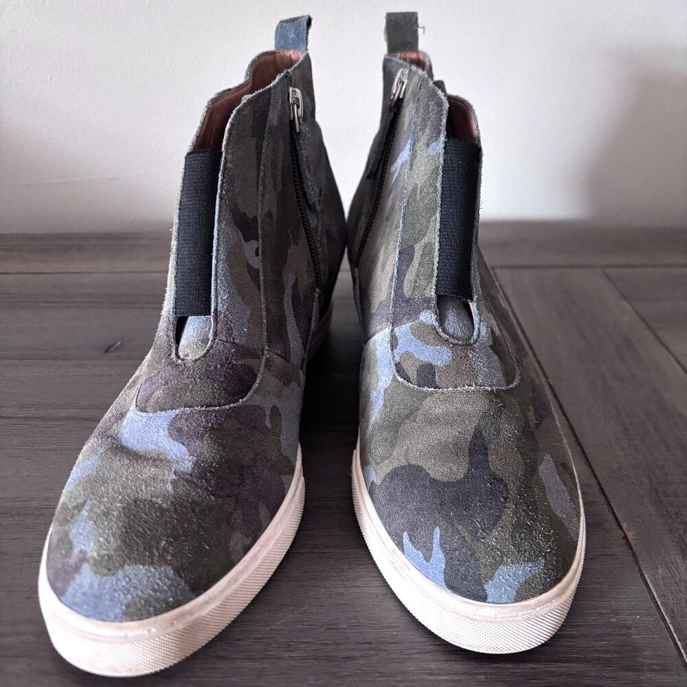Linea Paolo Camo Wedge Sneakers